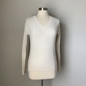 Tommy Hilfiger Knit Sweater Cream Large